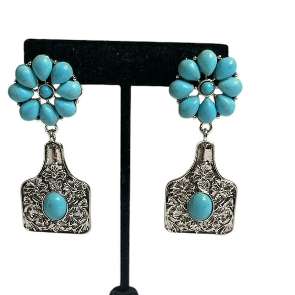 None Jewelry - NWT 3 for $20 Silver & Turquoise Bottle Shaped Dangle Earrings “you pick 3”